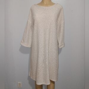 ROBERT LOUIS NWT CREAM COLORED SWEATER DRESS SZ LG